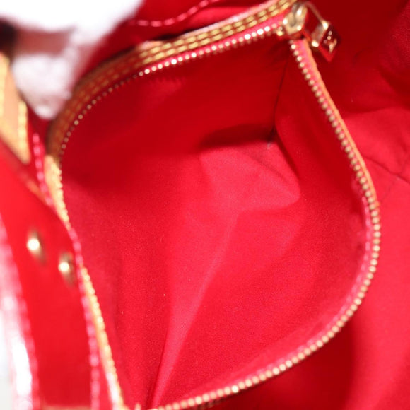 LOUIS VUITTON Monogram Vernis Reade MM Hand Bag Red Rouge M91086 LV Auth gh954