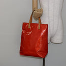 LOUIS VUITTON Monogram Vernis Reade MM Hand Bag Red Rouge M91086 LV Auth gh954-22