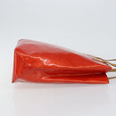 LOUIS VUITTON Monogram Vernis Reade MM Hand Bag Red Rouge M91086 LV Auth gh954-3