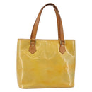 LOUIS VUITTON Monogram Vernis Houston Hand Bag Gris M91053 LV Auth gh955-1