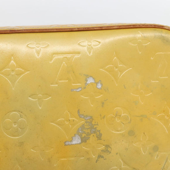 LOUIS VUITTON Monogram Vernis Houston Hand Bag Gris M91053 LV Auth gh955