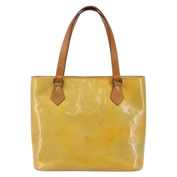 LOUIS VUITTON Monogram Vernis Houston Hand Bag Gris M91053 LV Auth gh955