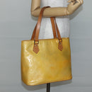 LOUIS VUITTON Monogram Vernis Houston Hand Bag Gris M91053 LV Auth gh955-23