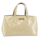 LOUIS VUITTON Monogram Vernis Wilshire PM Hand Bag Broncorail M91452 Auth gh956-1