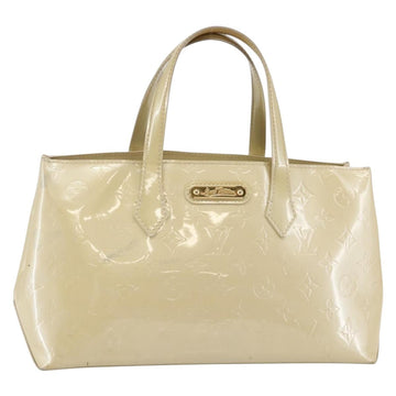 LOUIS VUITTON Monogram Vernis Wilshire PM Hand Bag Broncorail M91452 Auth gh956
