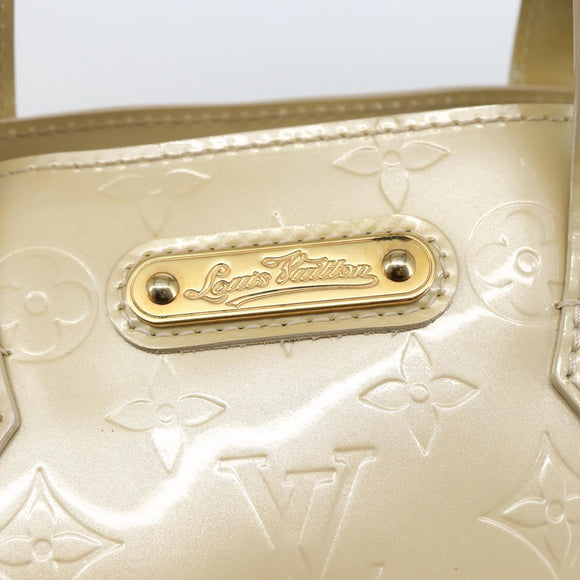 LOUIS VUITTON Monogram Vernis Wilshire PM Hand Bag Broncorail M91452 Auth gh956