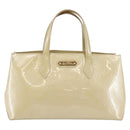 LOUIS VUITTON Monogram Vernis Wilshire PM Hand Bag Broncorail M91452 Auth gh956-13