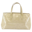 LOUIS VUITTON Monogram Vernis Wilshire PM Hand Bag Broncorail M91452 Auth gh956-2