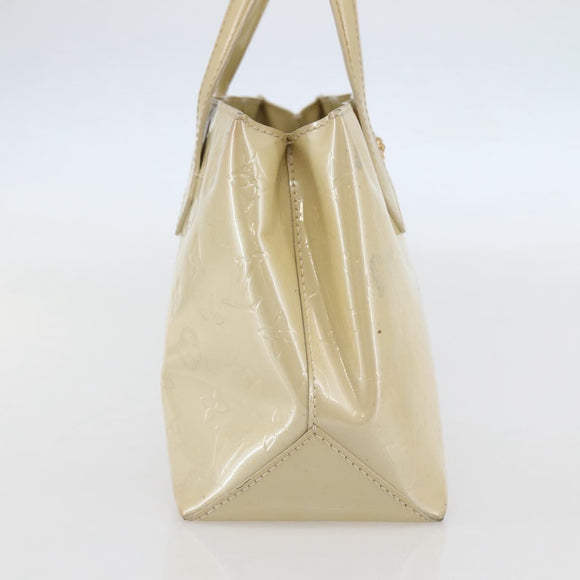 LOUIS VUITTON Monogram Vernis Wilshire PM Hand Bag Broncorail M91452 Auth gh956