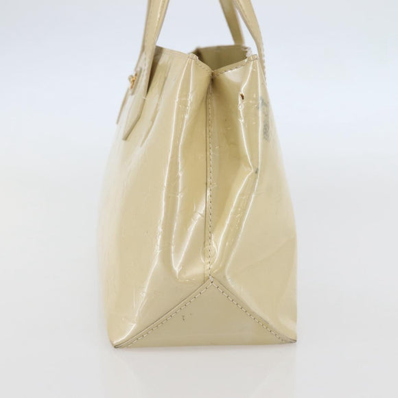 LOUIS VUITTON Monogram Vernis Wilshire PM Hand Bag Broncorail M91452 Auth gh956