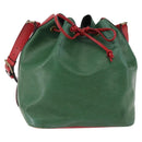 LOUIS VUITTON Epi Petit Noe Shoulder Bag Bicolor Green Red M44147 LV Auth gh959-1