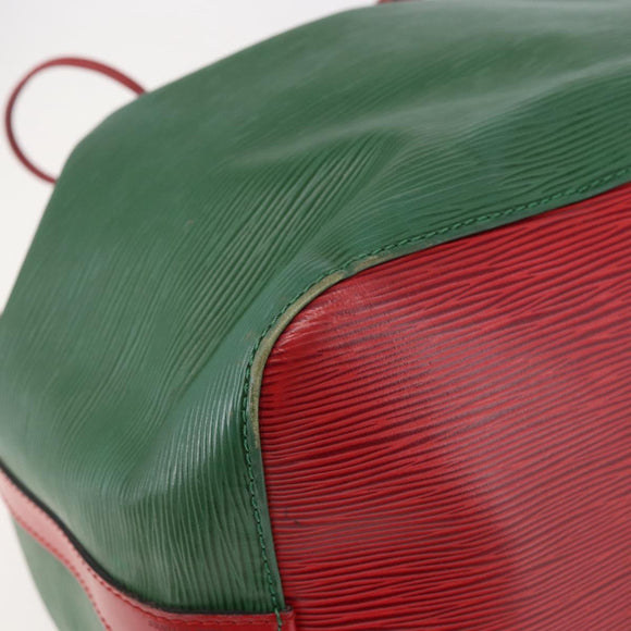 LOUIS VUITTON Epi Petit Noe Shoulder Bag Bicolor Green Red M44147 LV Auth gh959