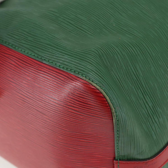 LOUIS VUITTON Epi Petit Noe Shoulder Bag Bicolor Green Red M44147 LV Auth gh959