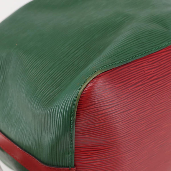 LOUIS VUITTON Epi Petit Noe Shoulder Bag Bicolor Green Red M44147 LV Auth gh959