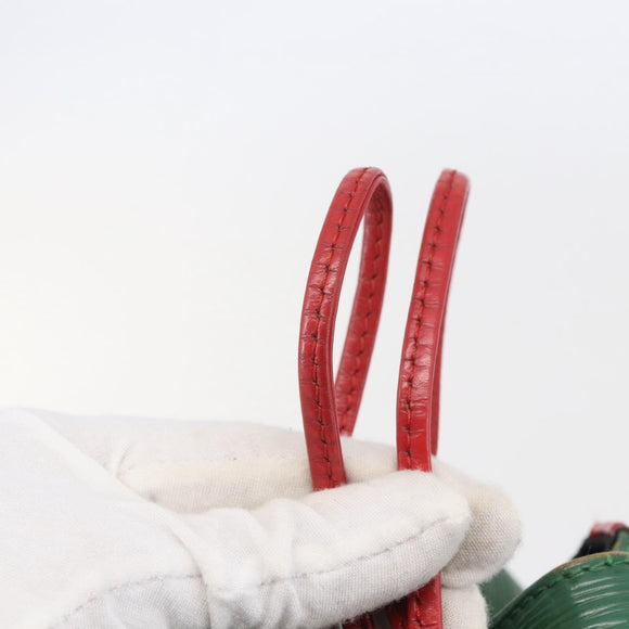 LOUIS VUITTON Epi Petit Noe Shoulder Bag Bicolor Green Red M44147 LV Auth gh959