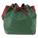LOUIS VUITTON Epi Petit Noe Shoulder Bag Bicolor Green Red M44147 LV Auth gh959-13