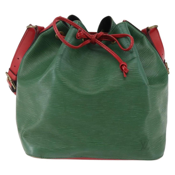 LOUIS VUITTON Epi Petit Noe Shoulder Bag Bicolor Green Red M44147 LV Auth gh959