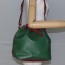 LOUIS VUITTON Epi Petit Noe Shoulder Bag Bicolor Green Red M44147 LV Auth gh959-20