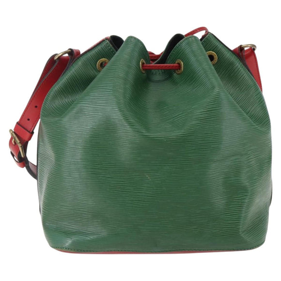 LOUIS VUITTON Epi Petit Noe Shoulder Bag Bicolor Green Red M44147 LV Auth gh959