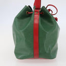 LOUIS VUITTON Epi Petit Noe Shoulder Bag Bicolor Green Red M44147 LV Auth gh959-3