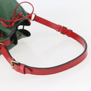 LOUIS VUITTON Epi Petit Noe Shoulder Bag Bicolor Green Red M44147 LV Auth gh959-7