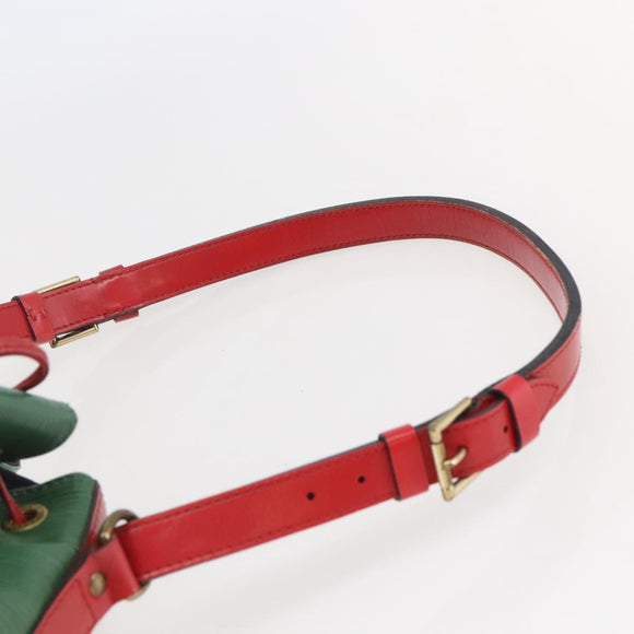 LOUIS VUITTON Epi Petit Noe Shoulder Bag Bicolor Green Red M44147 LV Auth gh959