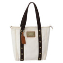 LOUIS VUITTON Cabas MM Antigua Tote Bag Brown Beige M40036 LV Auth gh961-1