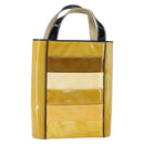 CHANEL Tote Bag Enamel Yellow Gold CC Auth gh968-1