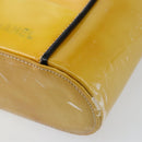 CHANEL Tote Bag Enamel Yellow Gold CC Auth gh968-10