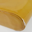 CHANEL Tote Bag Enamel Yellow Gold CC Auth gh968-12