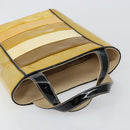 CHANEL Tote Bag Enamel Yellow Gold CC Auth gh968-6