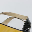 CHANEL Tote Bag Enamel Yellow Gold CC Auth gh968-8