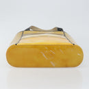 CHANEL Tote Bag Enamel Yellow Gold CC Auth gh968-9