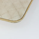 CHANEL Chain Tote Bag Lamb Skin Beige Gold CC Auth gh972-17