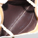 CHANEL Chain Tote Bag Lamb Skin Beige Gold CC Auth gh972-11