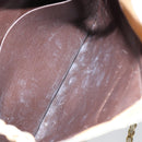 CHANEL Chain Tote Bag Lamb Skin Beige Gold CC Auth gh972-12