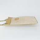 CHANEL Chain Tote Bag Lamb Skin Beige Gold CC Auth gh972-4