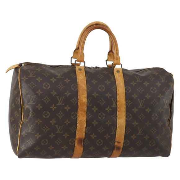 LOUIS VUITTON Monogram Keepall 45 Boston Bag M41428 LV Auth gh976