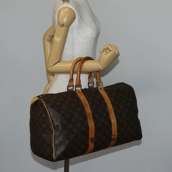 LOUIS VUITTON Monogram Keepall 45 Boston Bag M41428 LV Auth gh976
