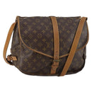 LOUIS VUITTON Monogram Saumur 35 Shoulder Bag M42254 LV Auth gh978-1
