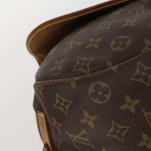 LOUIS VUITTON Monogram Saumur 35 Shoulder Bag M42254 LV Auth gh978