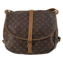 LOUIS VUITTON Monogram Saumur 35 Shoulder Bag M42254 LV Auth gh978-2