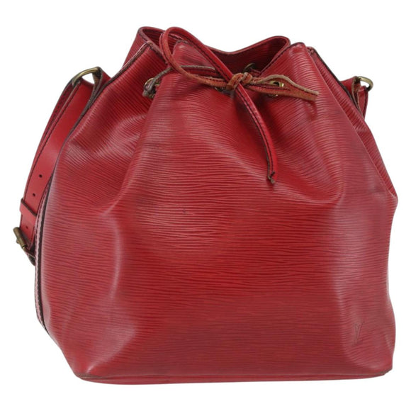 LOUIS VUITTON Epi Petit Noe Shoulder Bag Red M44107 LV Auth gh981