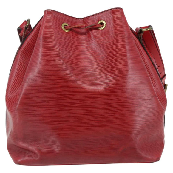 LOUIS VUITTON Epi Petit Noe Shoulder Bag Red M44107 LV Auth gh981