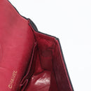 CHANEL Matelasse Chain Shoulder Bag Cotton Black Gold CC Auth gh984-22