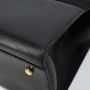 Salvatore Ferragamo Vala Shoulder Bag Leather Black Gold Auth gh986-9