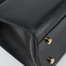 Salvatore Ferragamo Vala Shoulder Bag Leather Black Gold Auth gh986-14