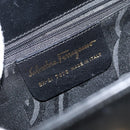 Salvatore Ferragamo Vala Shoulder Bag Leather Black Gold Auth gh986-12