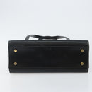 Salvatore Ferragamo Vala Shoulder Bag Leather Black Gold Auth gh986-5