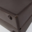 Salvatore Ferragamo Gancini Hand Bag Rubber Brown Auth gh987-10